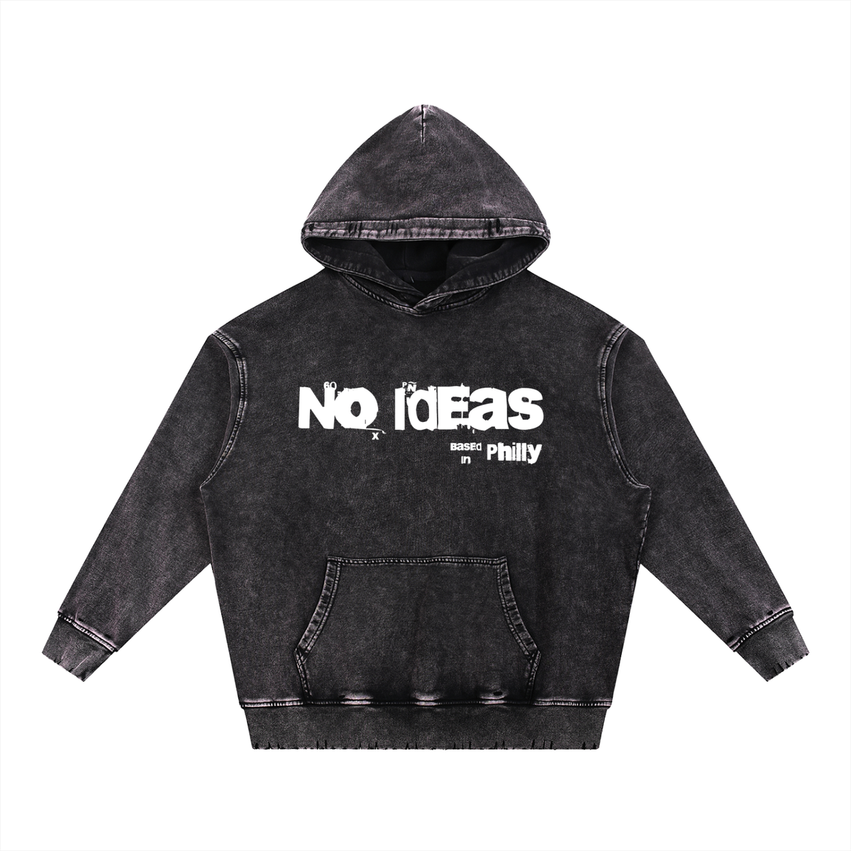 "Based In Philly" Hoodie - Snow Washed Black