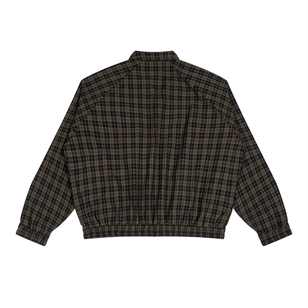 Plaid Track Jacket - Brown