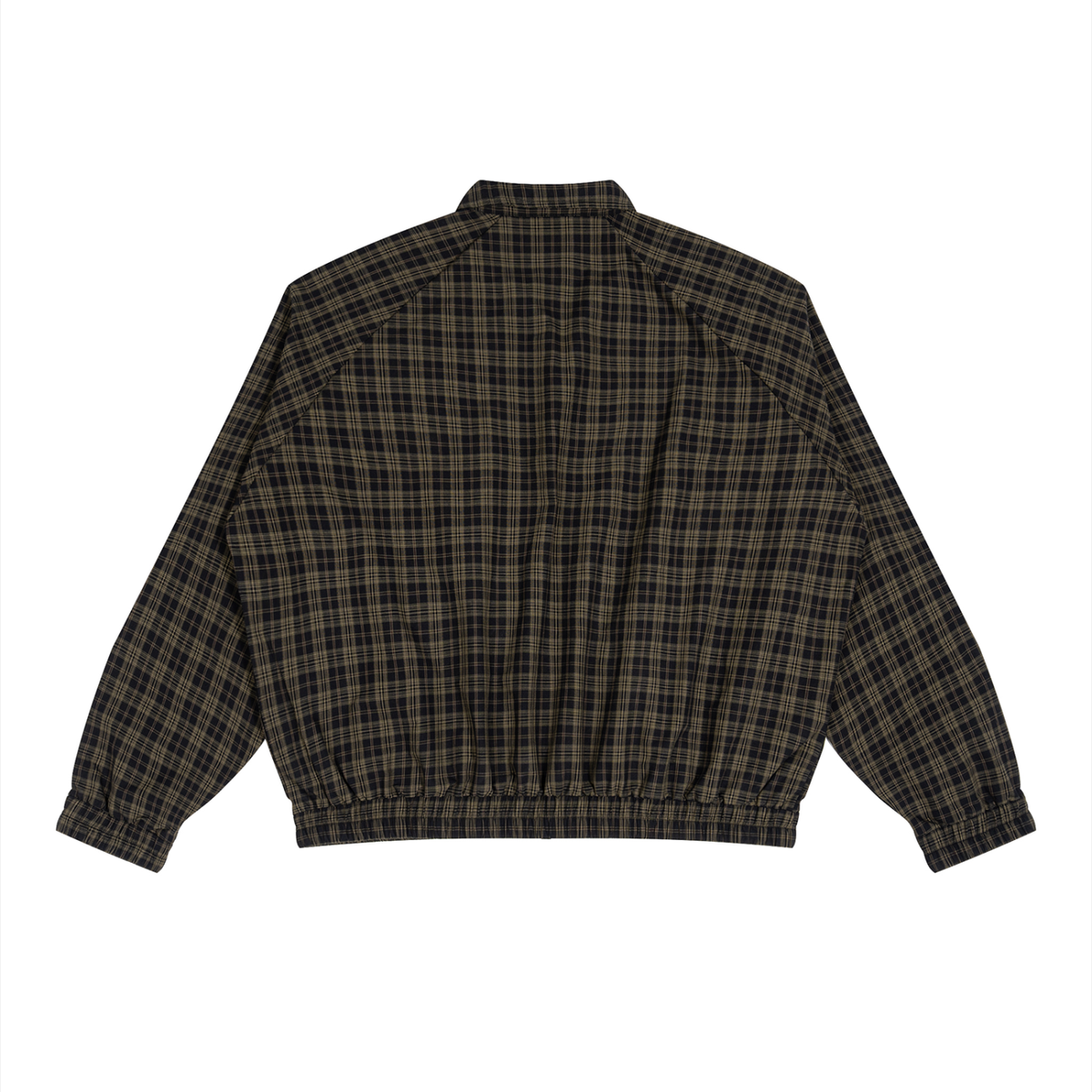 Plaid Track Jacket - Brown