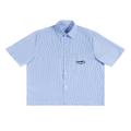 Simple Boxy Button Up Shirt - Light Blue