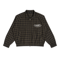 Plaid Track Jacket - Brown