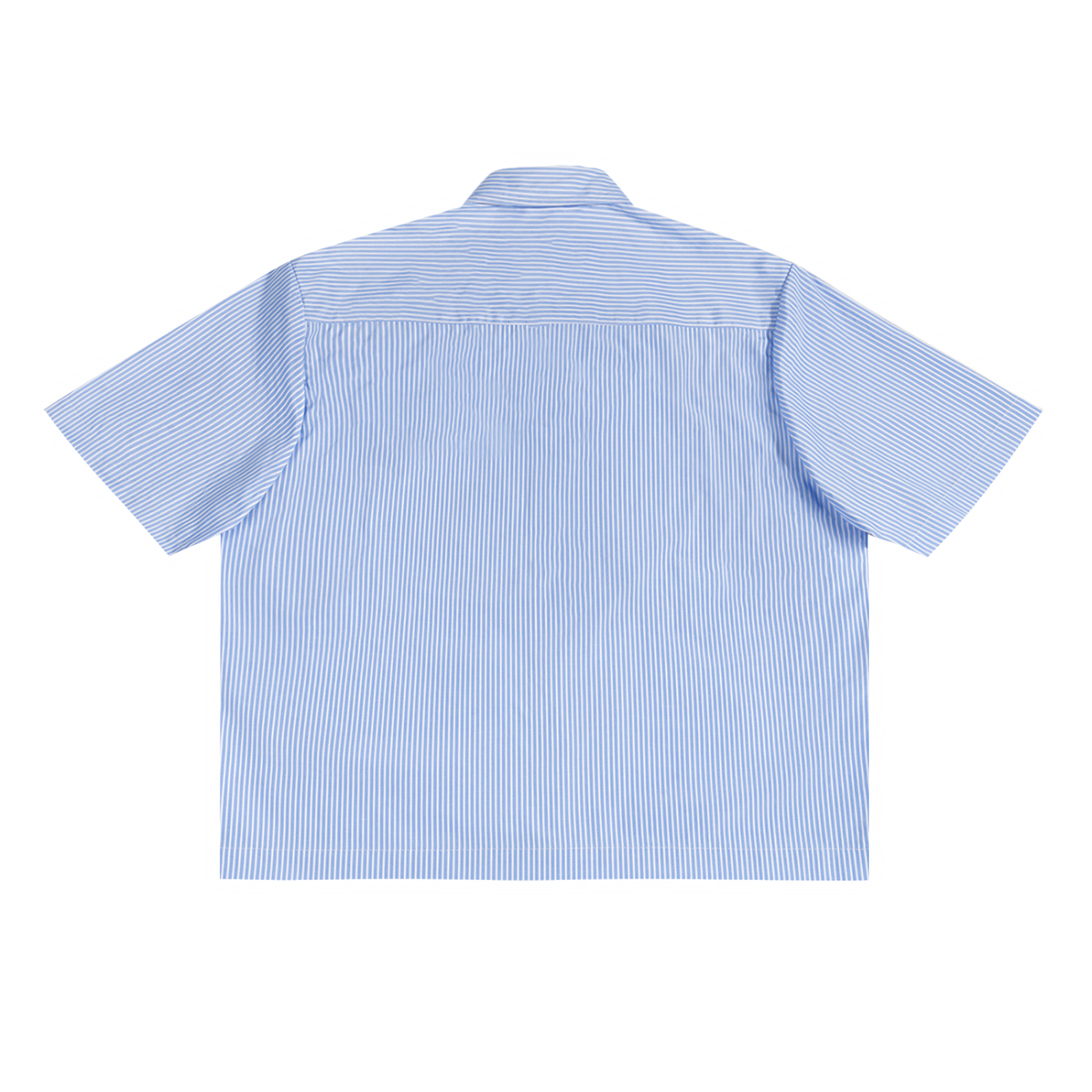 Simple Boxy Button Up Shirt - Light Blue